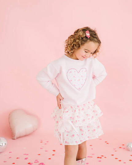 Pink Sparkle Hearts Valentine’s Clip