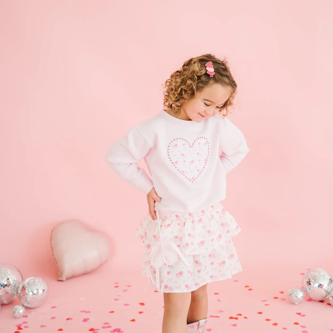 Pink Sparkle Hearts Valentine’s Clip