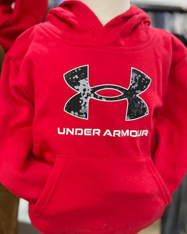 UA Digital Logo Hoodie | Red 4-7