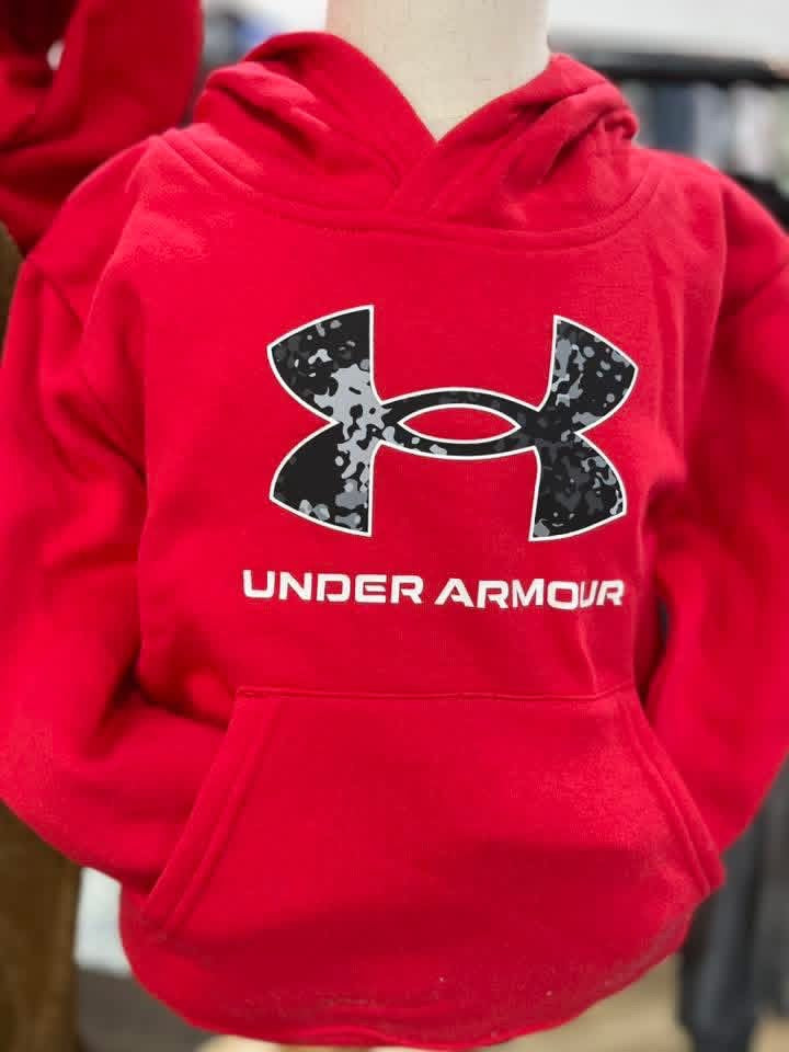 UA Digital Logo Hoodie | Red 4-7