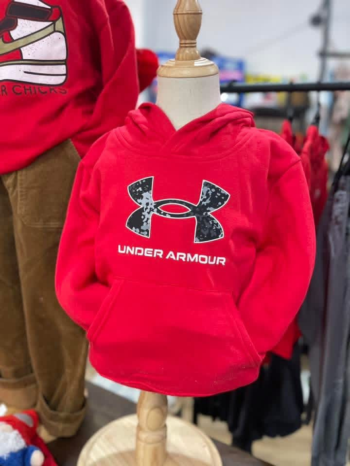 UA Digital Logo Hoodie | Red 4-7