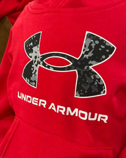 UA Digital Logo Hoodie | Red 4-7