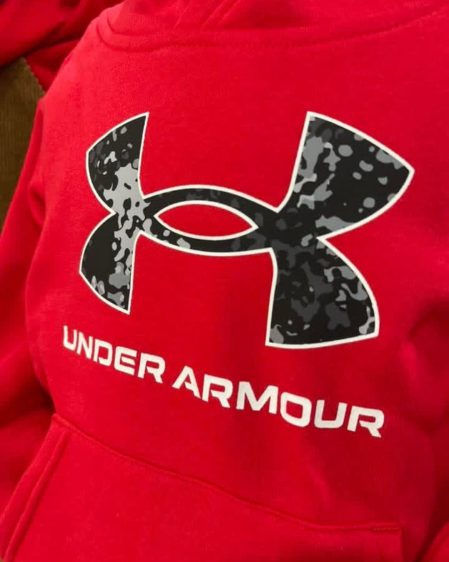UA Digital Logo Hoodie | Red 4-7