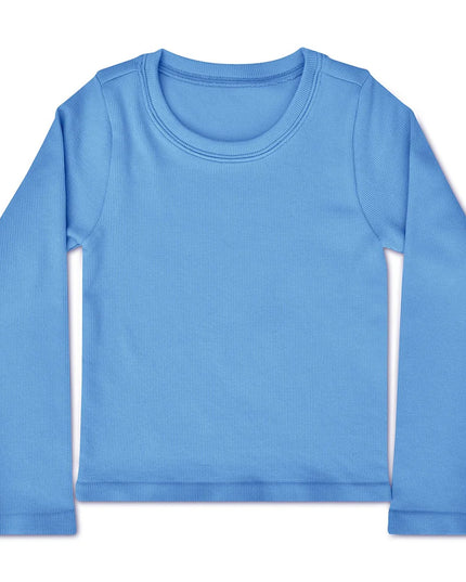 Ribbed Long Sleeve Shirt | Bright Blue