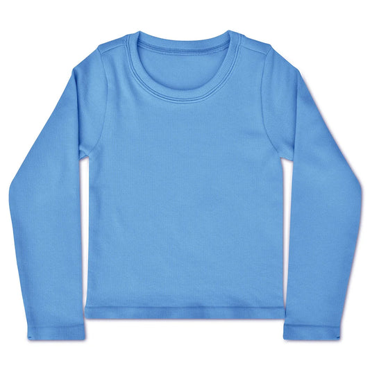 Ribbed Long Sleeve Shirt | Bright Blue