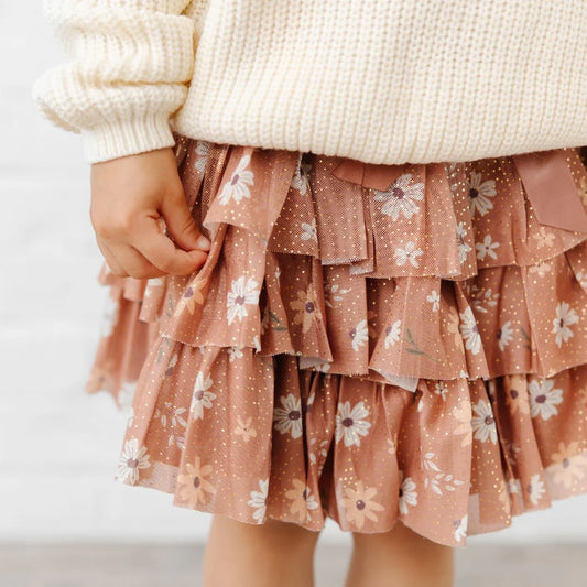 Ditsy Fall Floral Tiered Tutu
