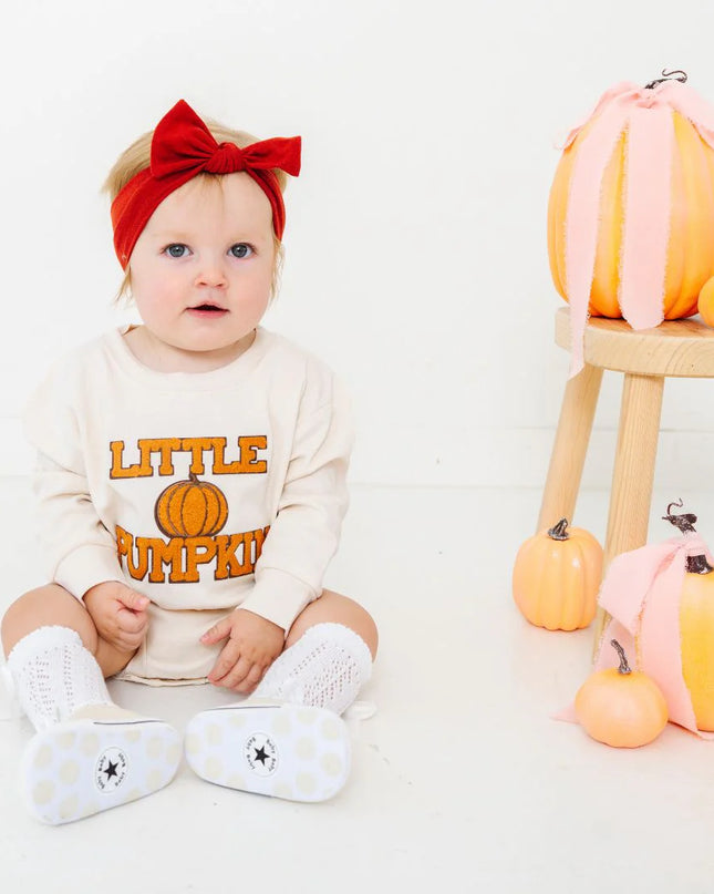 Little Pumpkin Patch Long Sleeve Romper