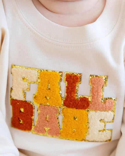 Fall Babe Patch Long Sleeve Romper