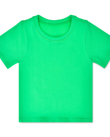 Ribbed Short Sleeve Shirt | Glam Green
