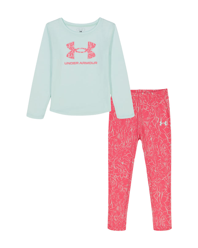 UA Flower Legging Set | Pink 2T-4T