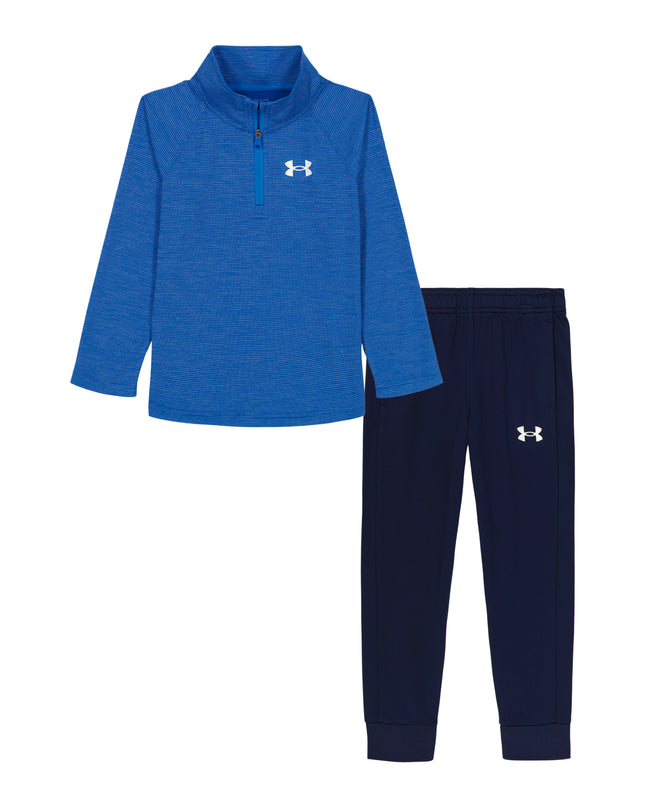 UA 1/4 Zip Blue Atlantis Textured Set 4-7