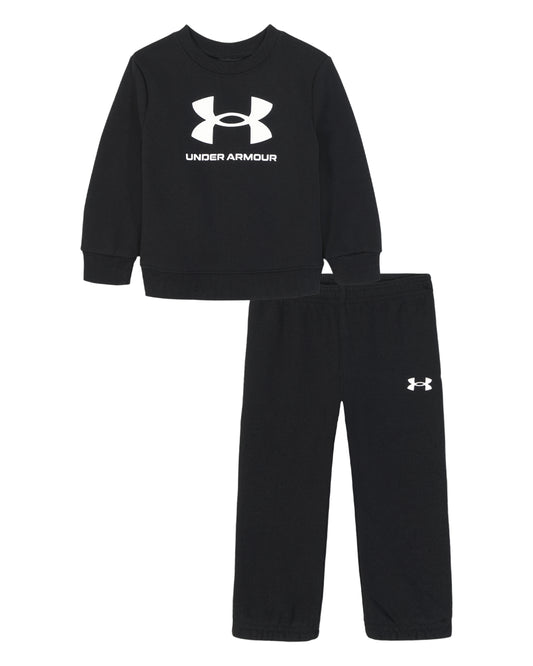 UA Big Logo Black Crewneck Set 2T-4T