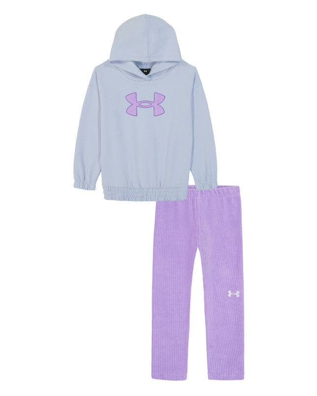 UA Rib Velour Tunic Set | Blue Calm 4-6X