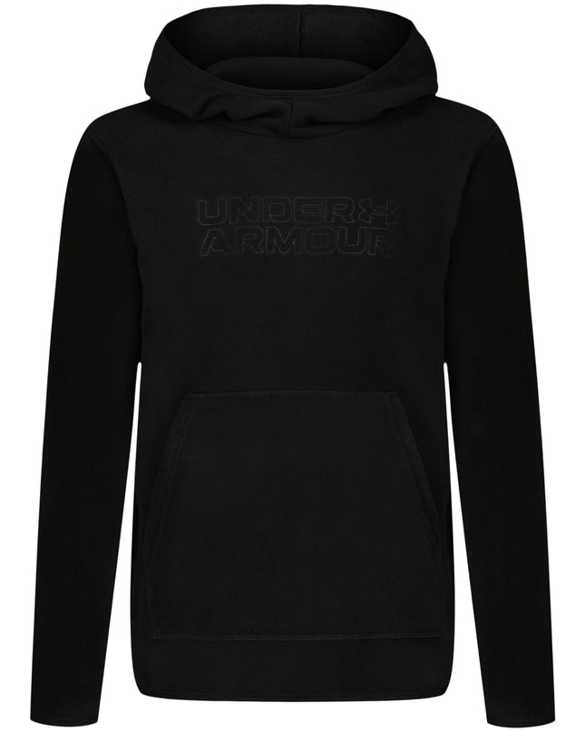 UA Hundo Black Embossed Fleece Hoodie