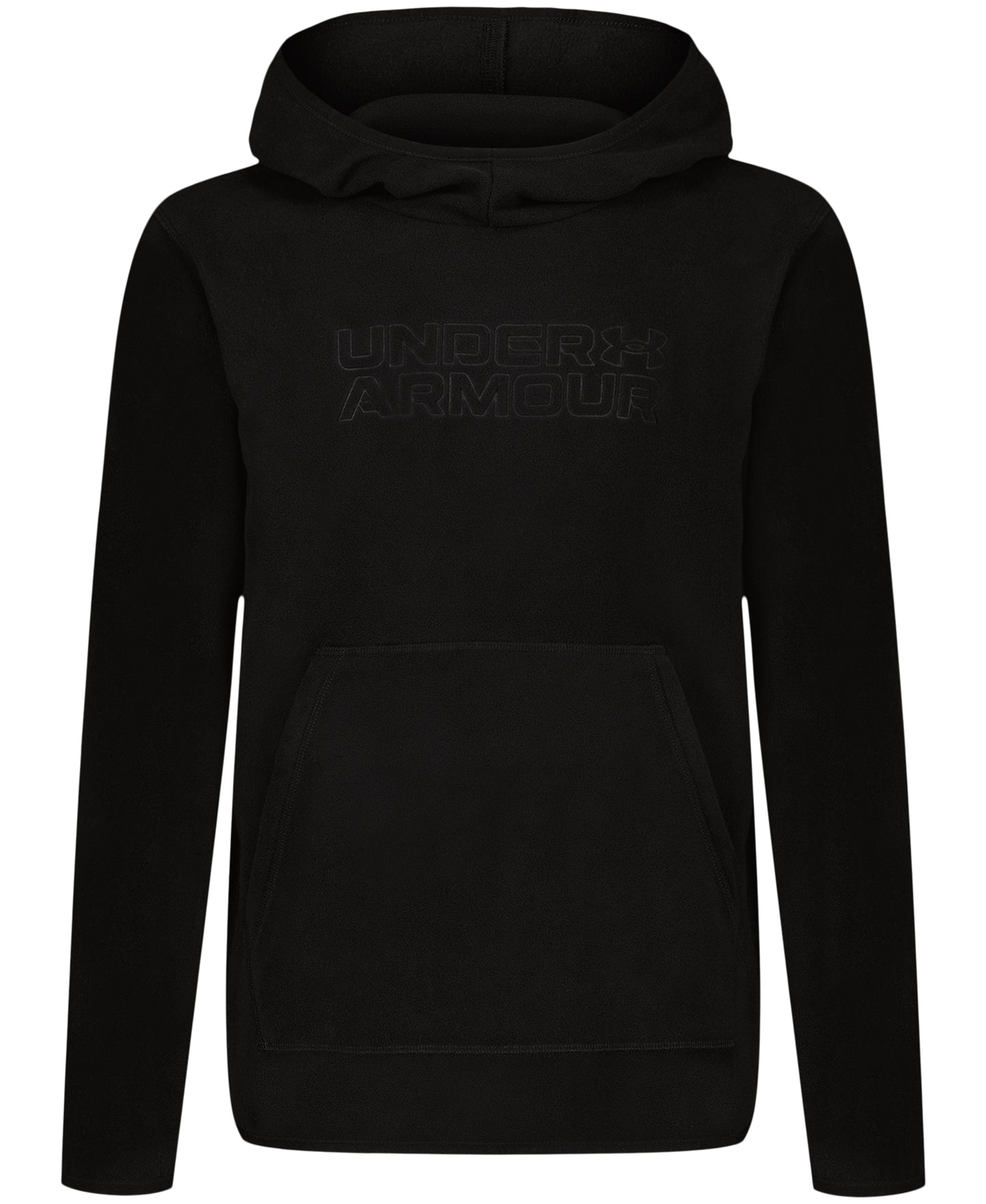 UA Hundo Black Embossed Fleece Hoodie