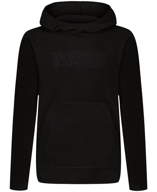 UA Hundo Black Embossed Fleece Hoodie