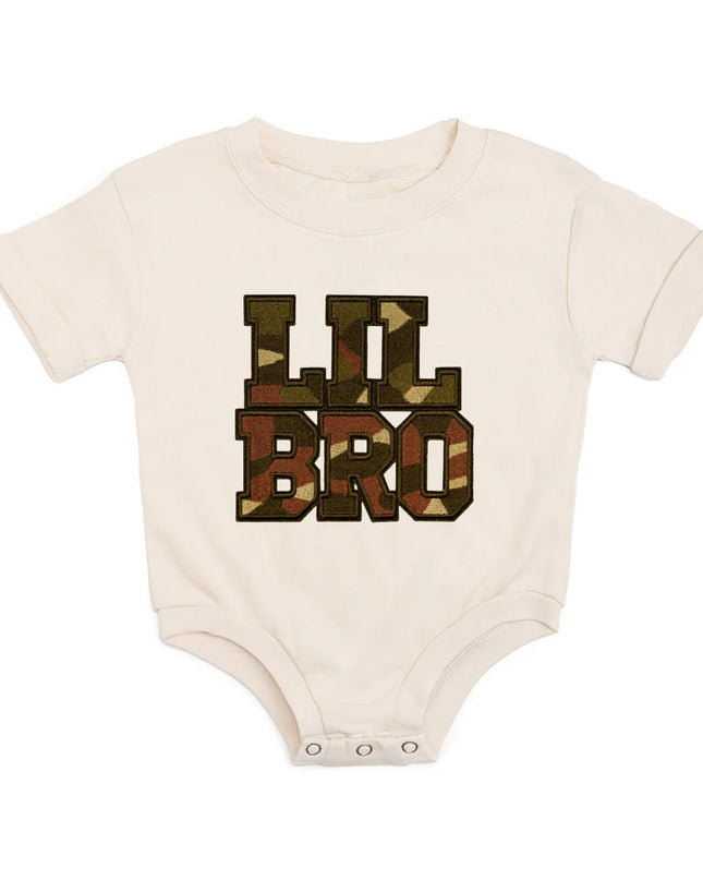 Lil Bro Camo Patch Romper