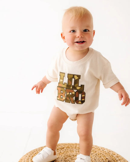 Lil Bro Camo Patch Romper