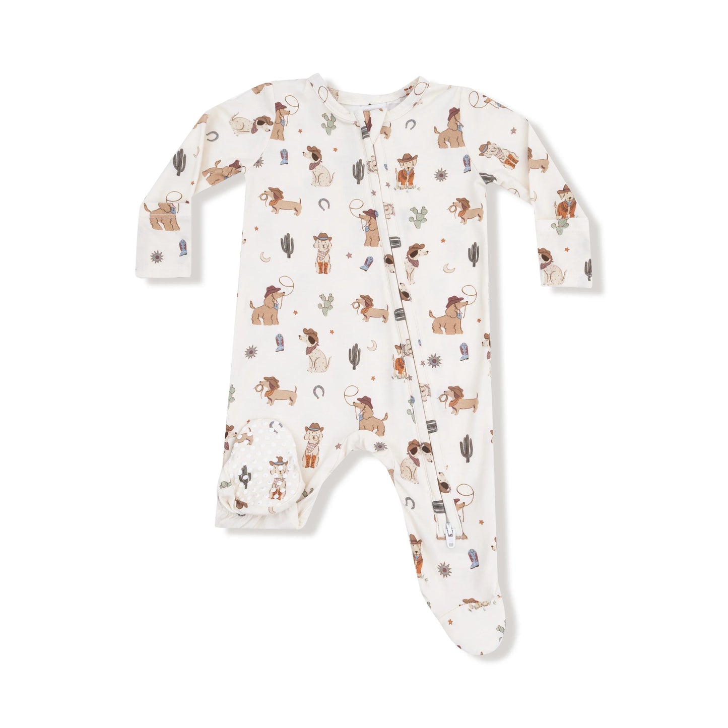 Cowboy Dogs 2 Way Zipper Footie