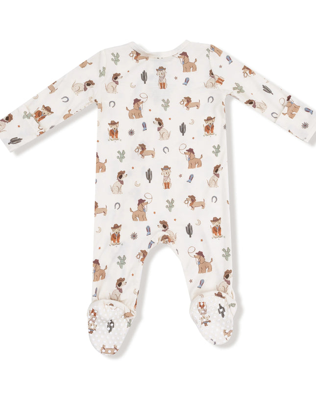 Cowboy Dogs 2 Way Zipper Footie