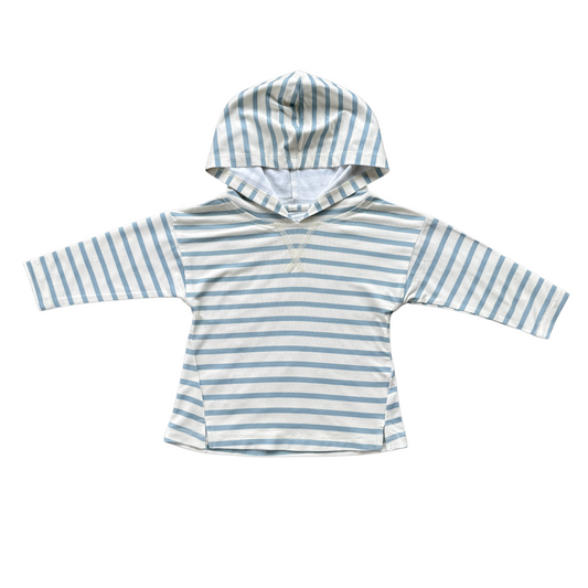 Ski Blue Stripe Jersey Hoodie