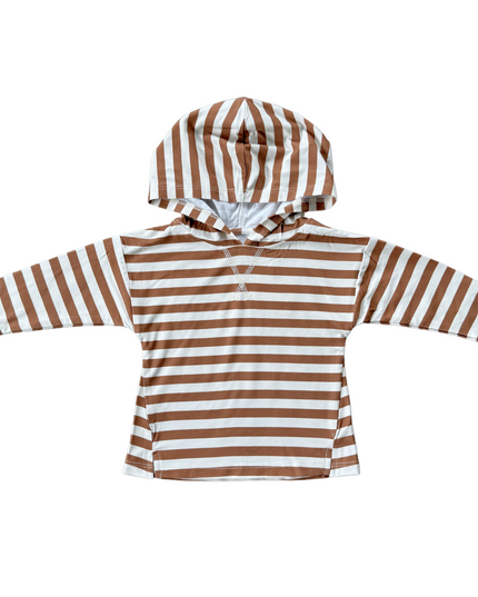 Caramel Stripe Jersey Hoodie