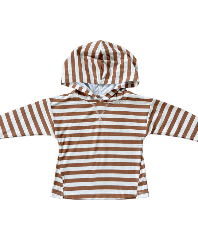 Caramel Stripe Jersey Hoodie