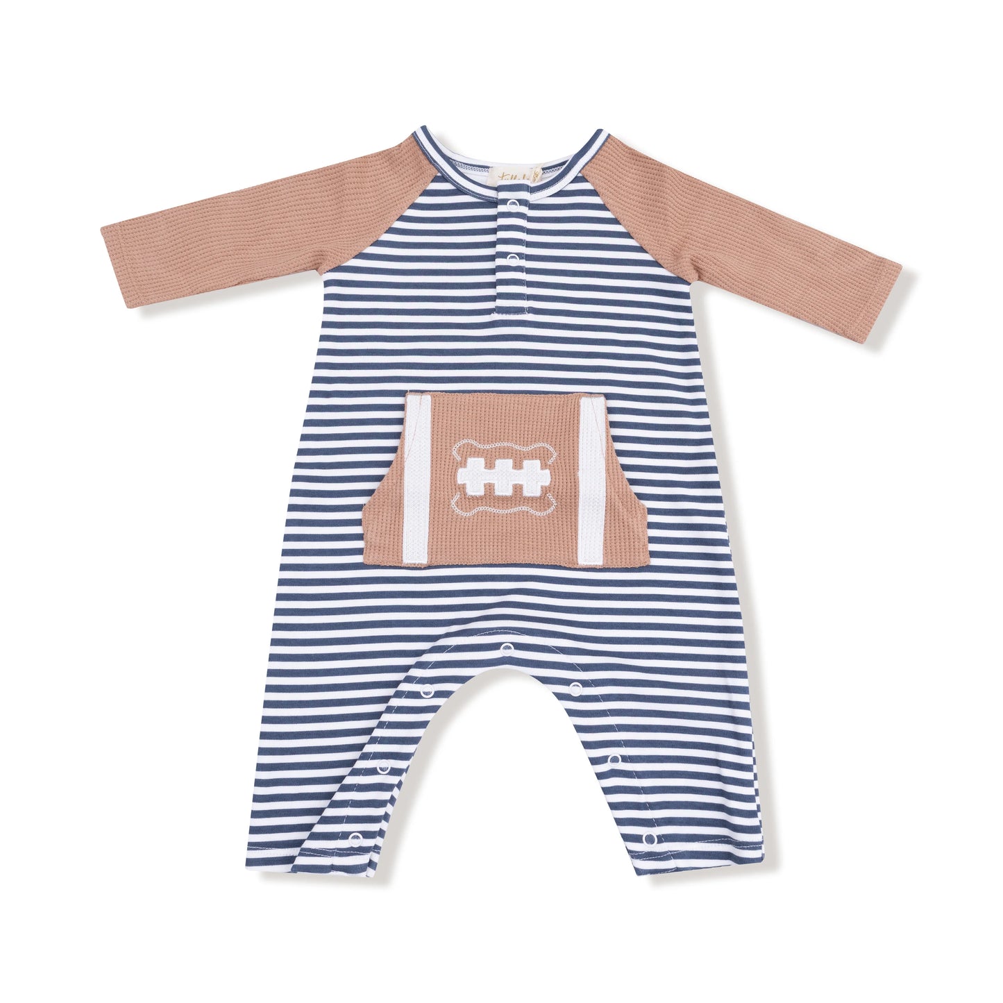 Long Sleeve Raglan Henley Romper