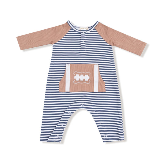 Long Sleeve Raglan Henley Romper