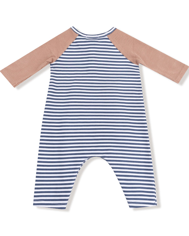 Long Sleeve Raglan Henley Romper