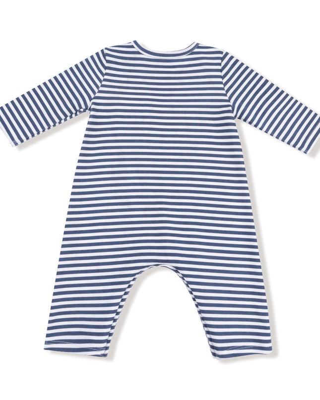 Long Sleeve Snap Shoulder Romper | Puppy