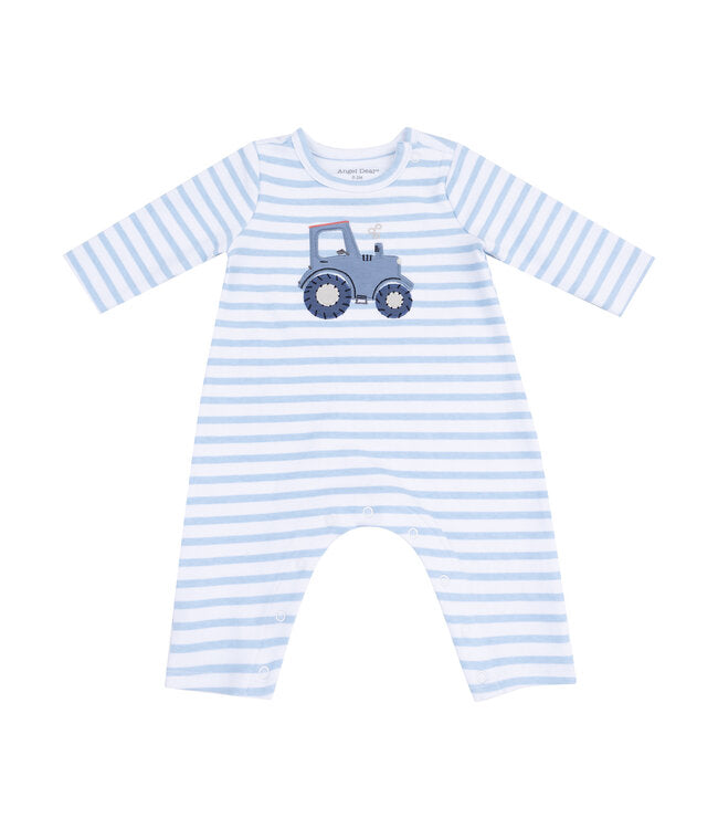 Mini Tractors Snap Shoulder Romper