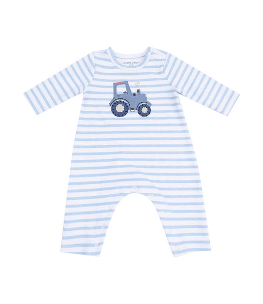 Mini Tractors Snap Shoulder Romper