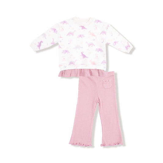 Soft Dinos Flare Pant Set