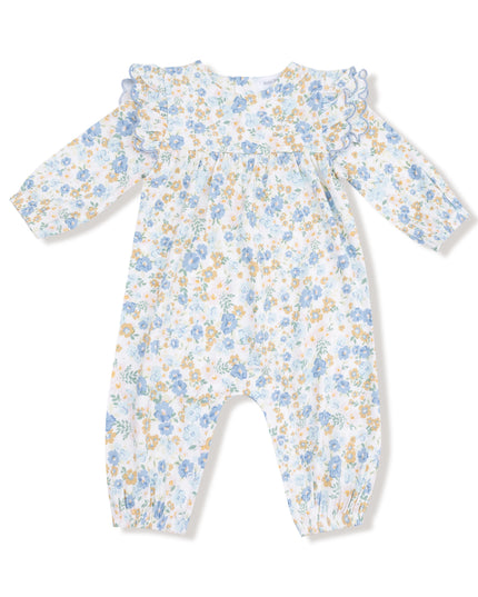 Sweet Rose Calico Ruffle Romper