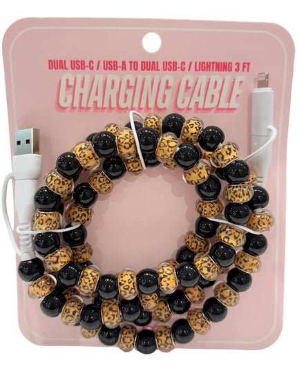 Charging Cable | Black Leopard