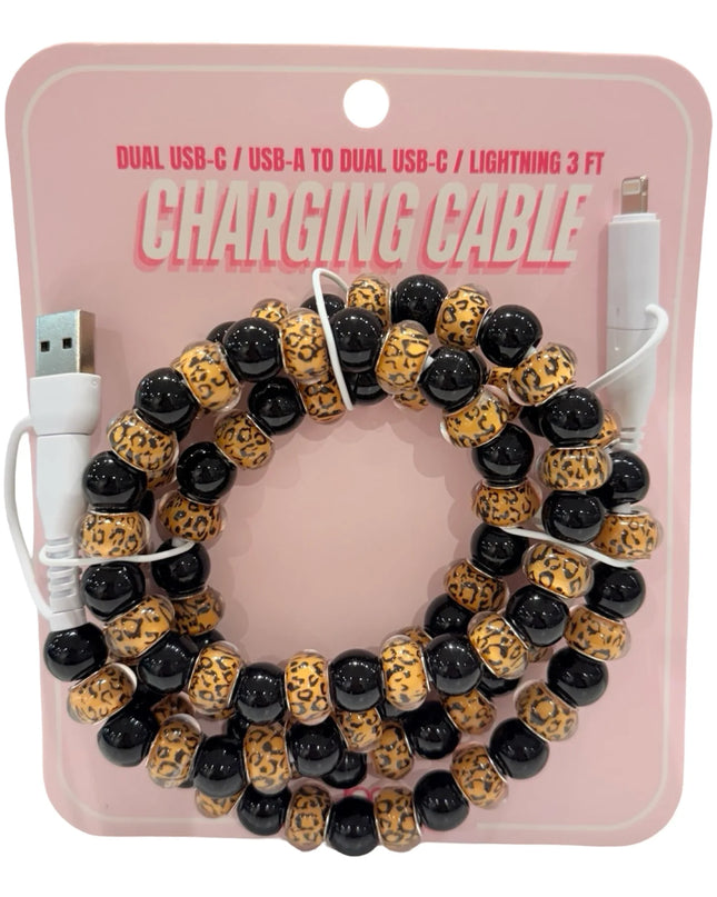 Charging Cable | Black Leopard
