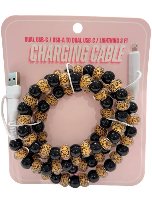 Charging Cable | Black Leopard