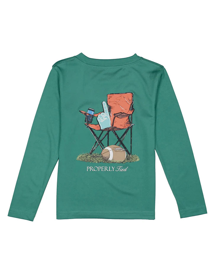 Boys Performance LS Tee | Sidelines Teal