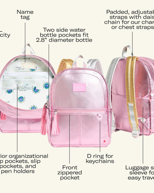 STATE Kane Backpack | Blue Pink Yellow Gradient