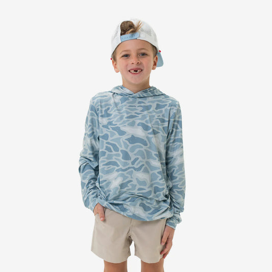 Youth Performance Hoodie | Seaside Camo