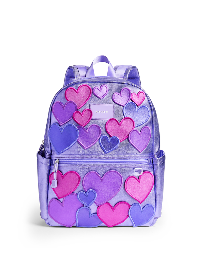STATE Kane Double Pocket Backpack | 3D Hearts