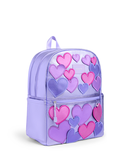 STATE Kane Double Pocket Backpack | 3D Hearts