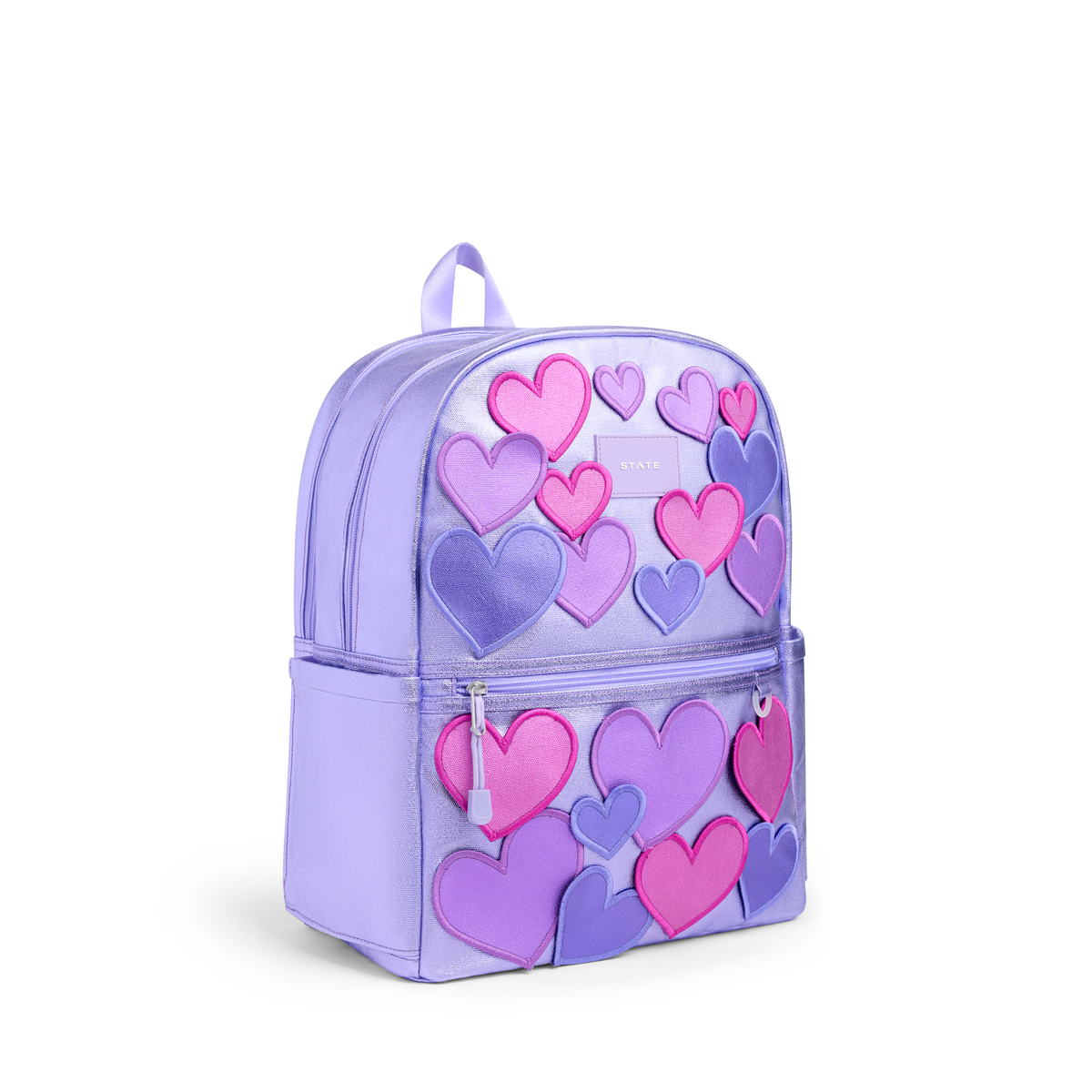 STATE Kane Double Pocket Backpack | 3D Hearts