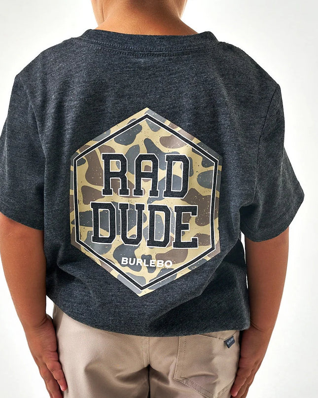 Youth Tee | Rad Dude | Heather Black