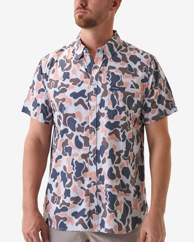 Men’s Performance Button Up - Vintage Camo