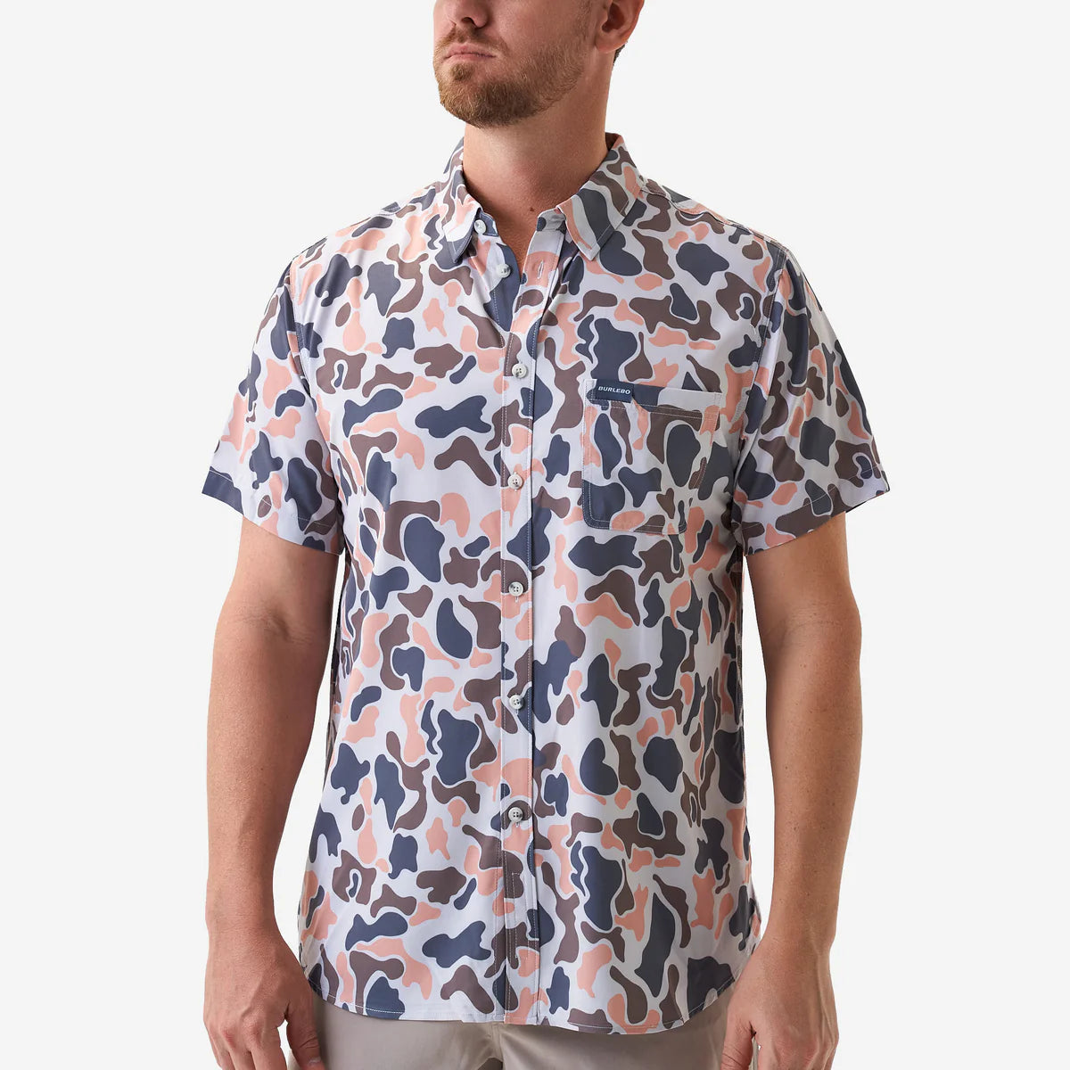 Men’s Performance Button Up - Vintage Camo