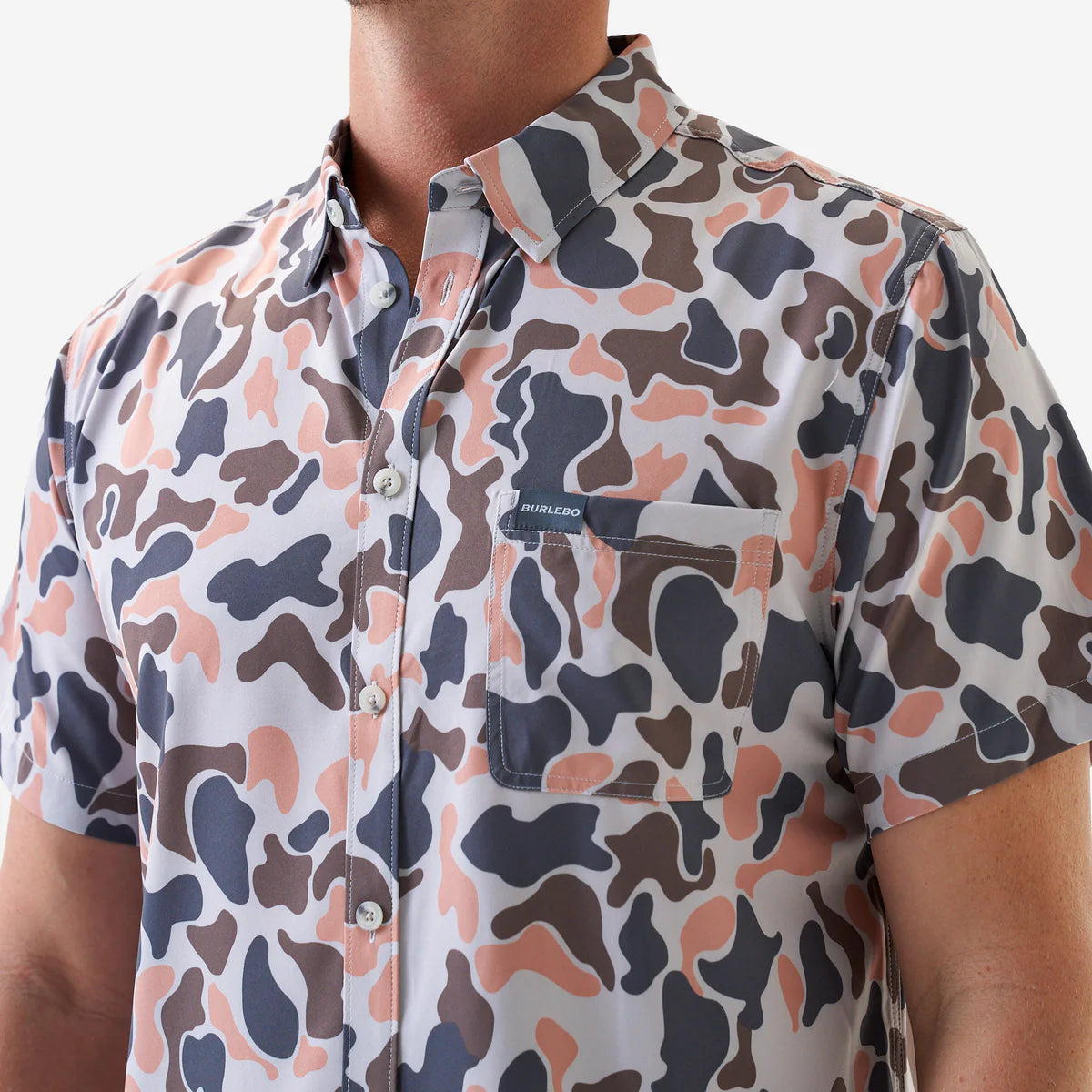 Men’s Performance Button Up - Vintage Camo
