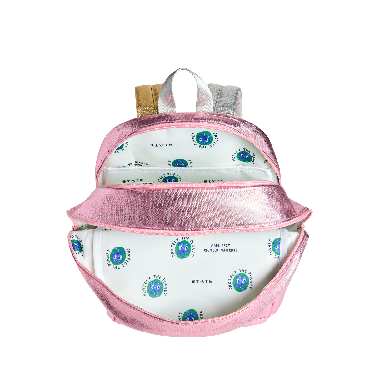STATE Kane Double Pocket Backpack | Blue Pink Gradient