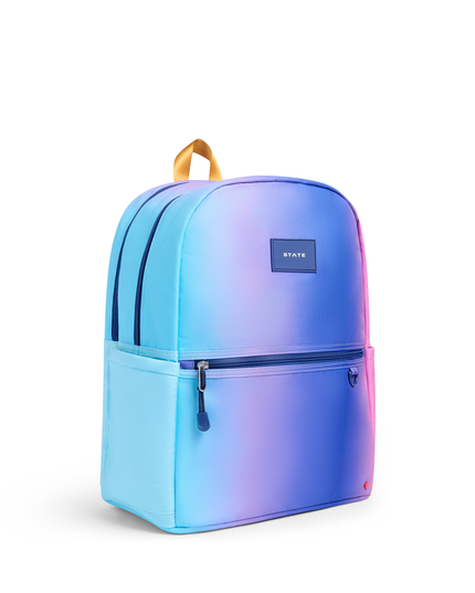 STATE Kane Double Pocket Backpack | Blue Pink Gradient